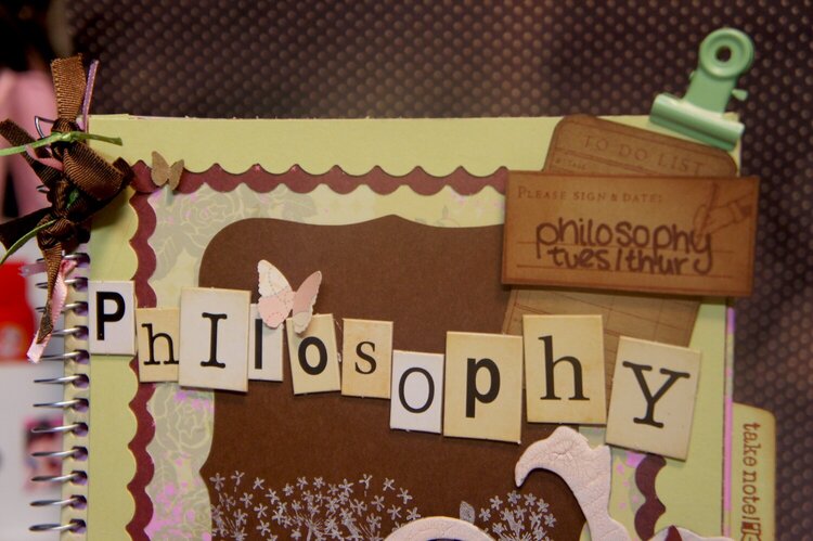 Philosophy Altered Notebook Close Up