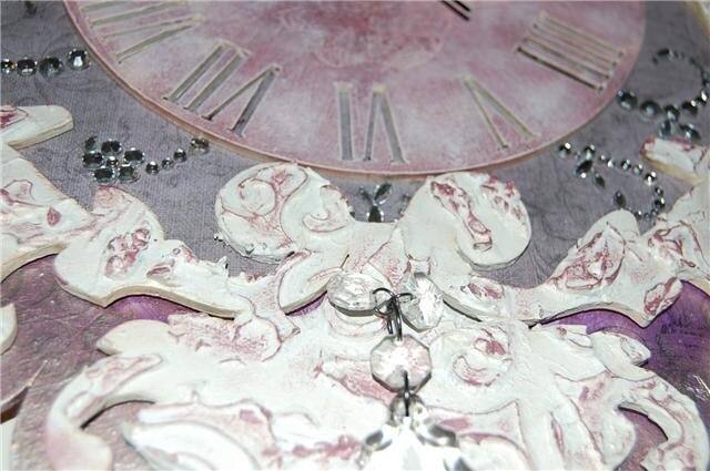 Close up of clock - texture paste