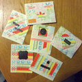 collection of 6 washi birthday cards for NSD snail mail challenge