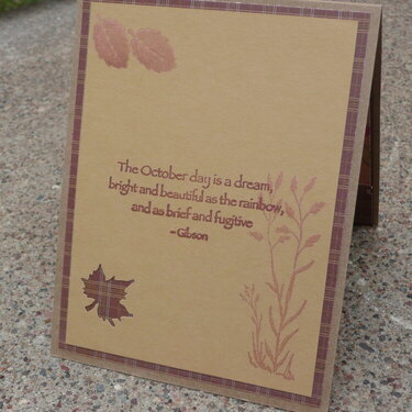 Autumn Blessings Inside of Card