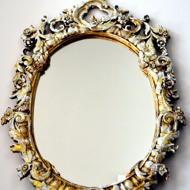 Golden Shabby Mirror by Agnieszka Bellaidea