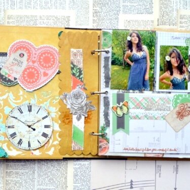 Misc Me album with Pincushion collection from Bo Bunny