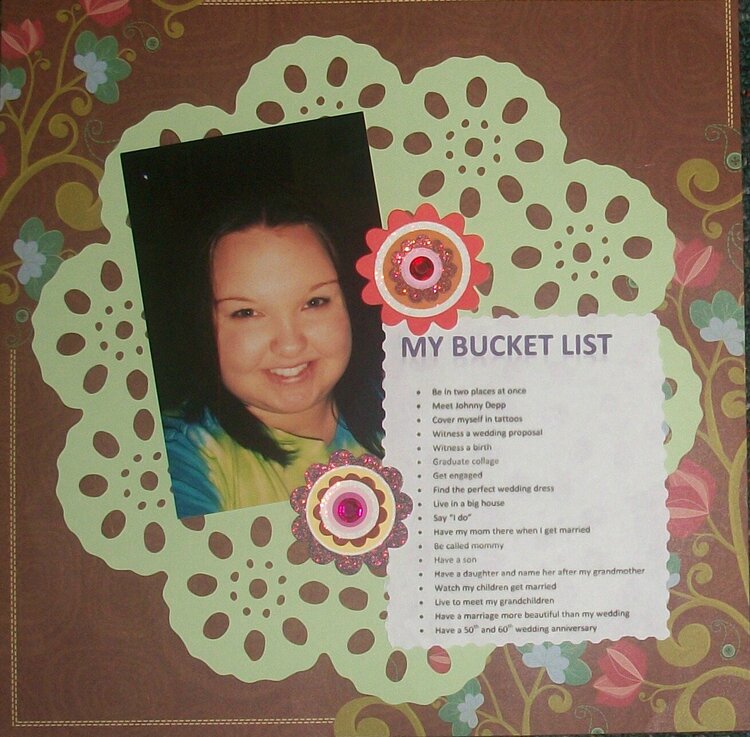 my bucket list