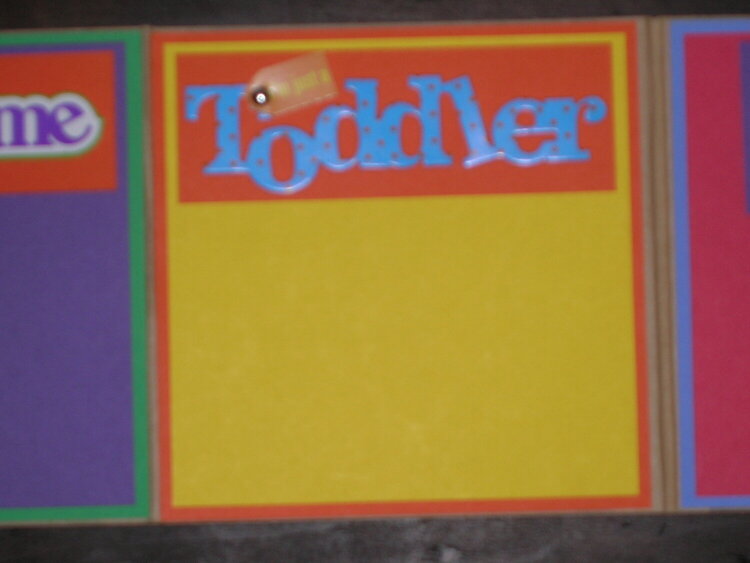 Toddler picture tri-fold