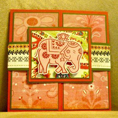 Indian Wedding Card - Slide off gatefold - closed