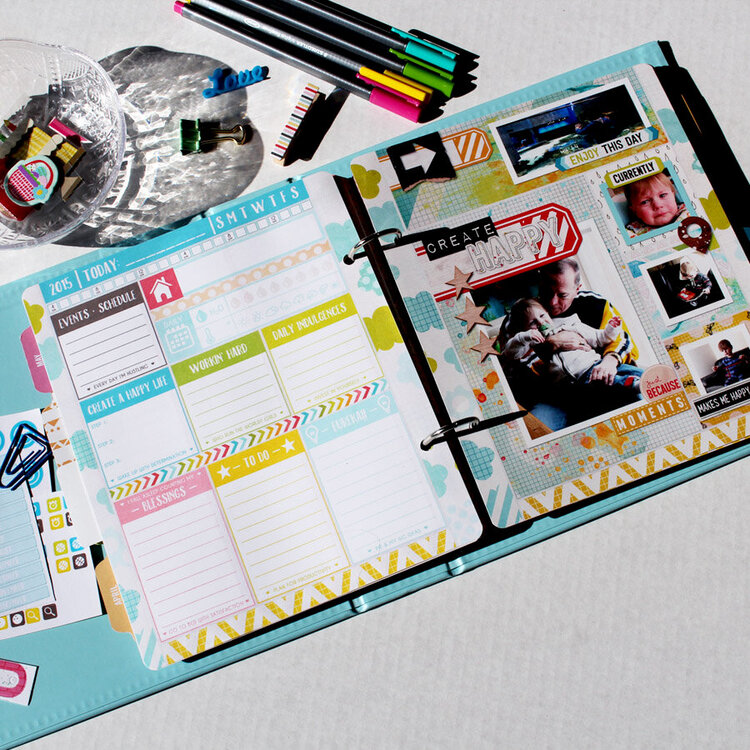 April Daily Planner page - in my Project Life planner album