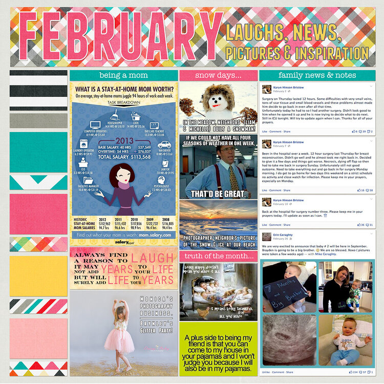 Project Life - February Review: Laughs, News, Pictures &amp; Inspiration