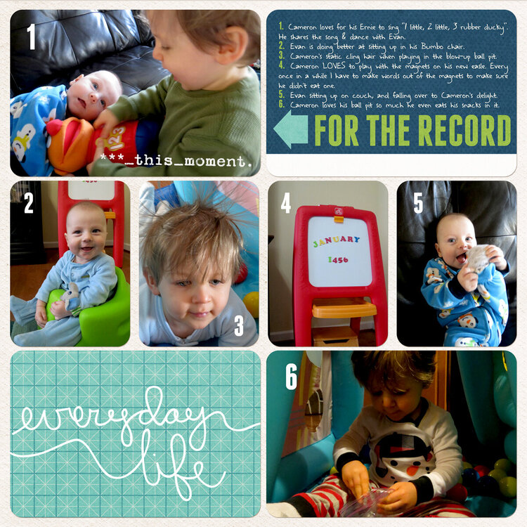 Project Life 2014 (Week 3, Page 2): A Week at Home