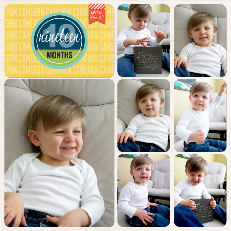 Project Life (Week 4, page 4): Cameron - 19.5 months old