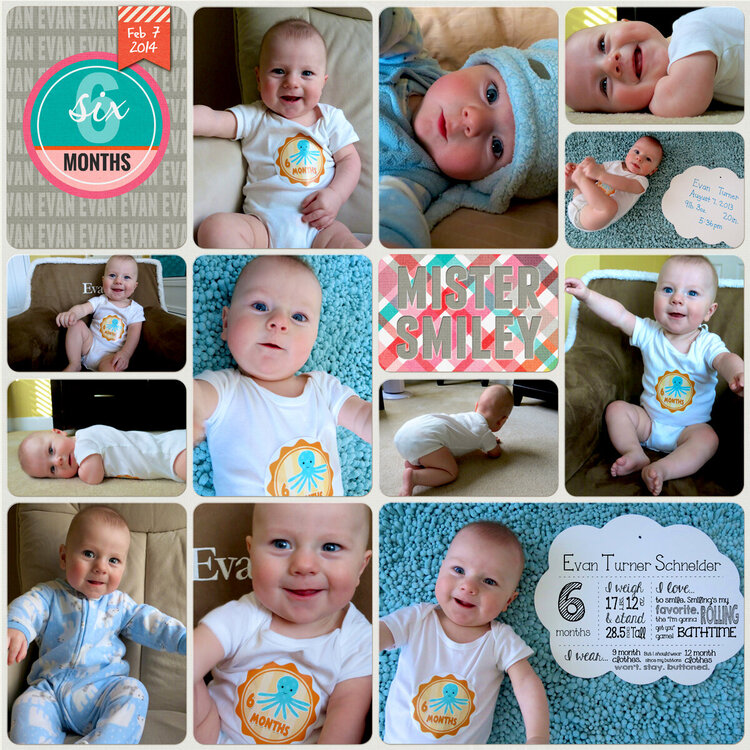 Project Life 2014 (Week 6, Day 5): Evan 6 months