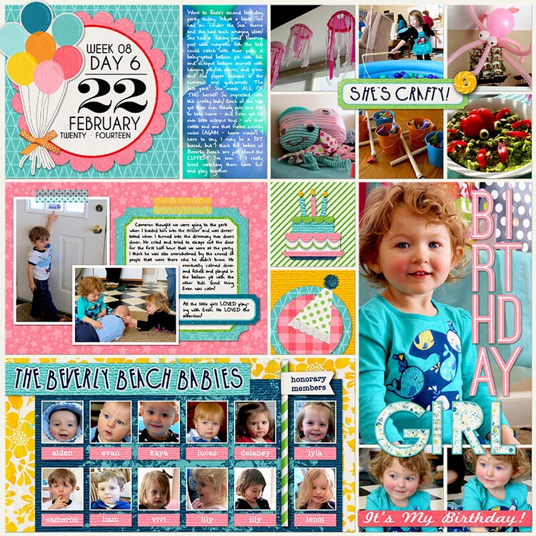 Project Life 2014 (Week 8, Day 6): Rosie&#039;s Birthday Party