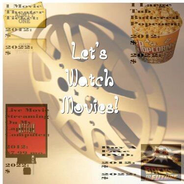 Time Machine Mini Book Pg 4 &quot;Let&#039;s Watch Movies!&quot; NSD Scrapbookk Challenge 2012
