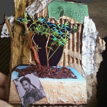 Oriental Bonsai Theme Recycled Father&#039;s Day Card