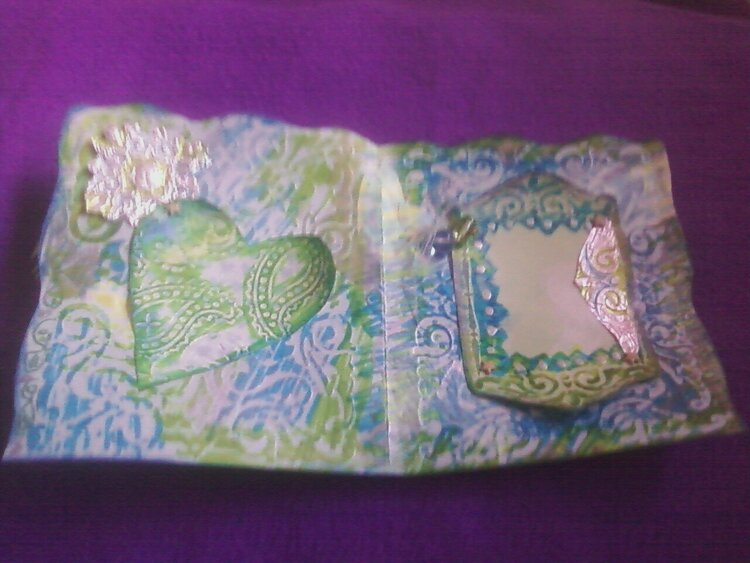 Tie Dye Batik Hearts &amp; Frame Card