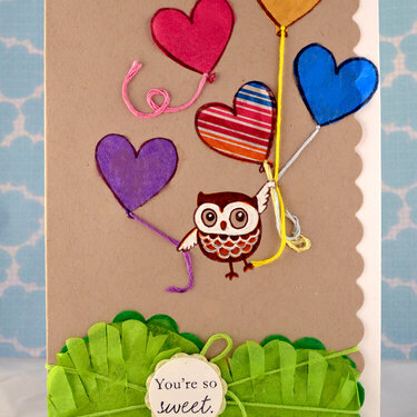 Card Made with Tissue Paper