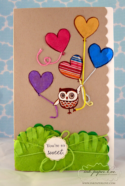 Card Made with Tissue Paper