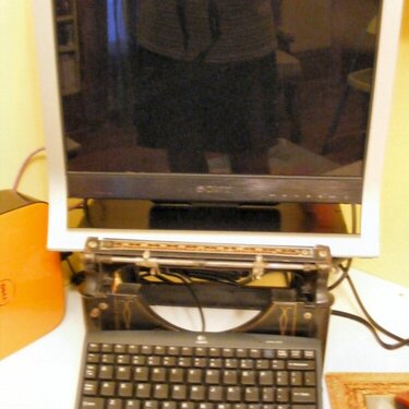 Computer in Scrapbook Room