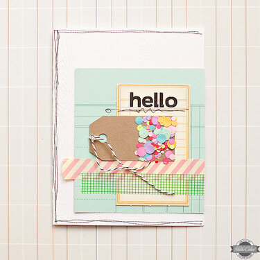 Hello Card {Studio Calico August Kit}
