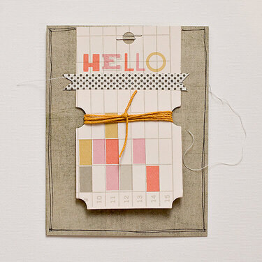 Hello Card {Studio Calico May Kit}