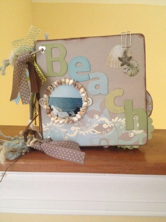 Beach scrapbook mini album