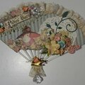 A Ladies Diary Altered Fan