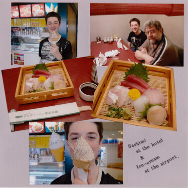 Sashimi and Icecream in Japan