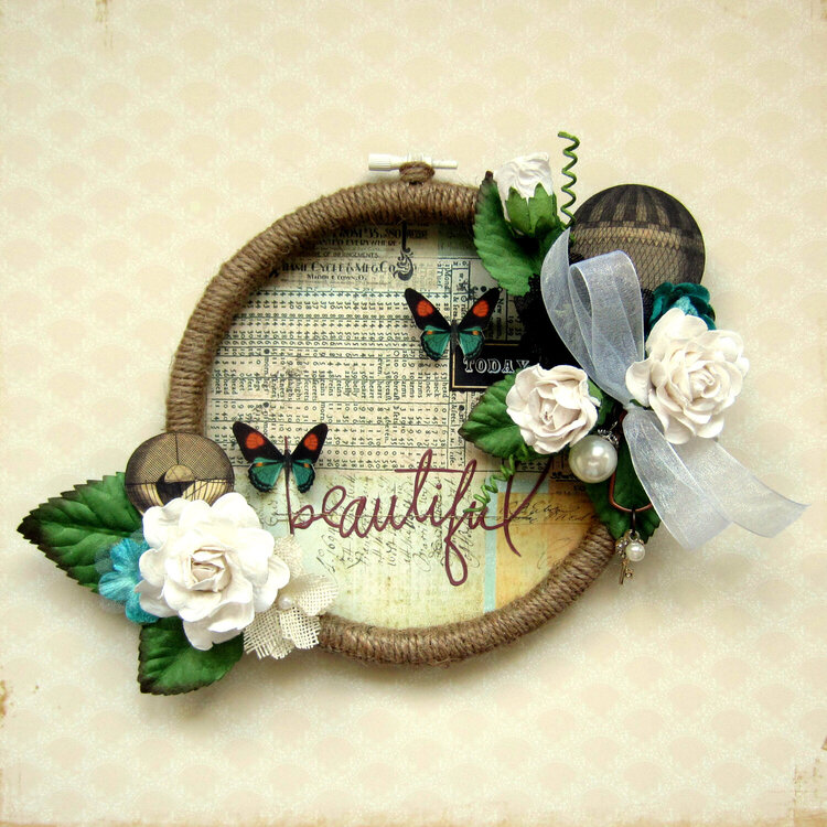Beautiful Embroidery Hoop *Marion Smith Designs DT*
