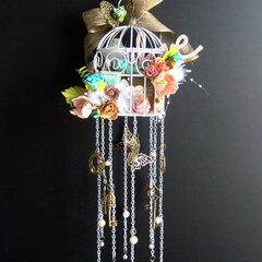 Love Bird Cage Wind Chime *Flying Unicorn CT*