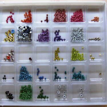 Embellishment organizer 1&quot; Insert in a 1&quot; drawer in a cube