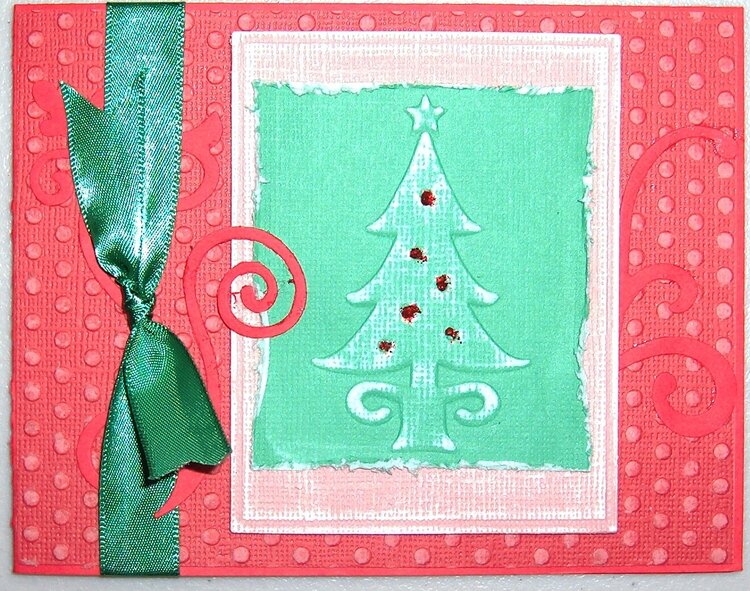 Distressed Christmas Tree Card