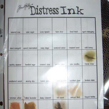 Distress Ink Colour Chart