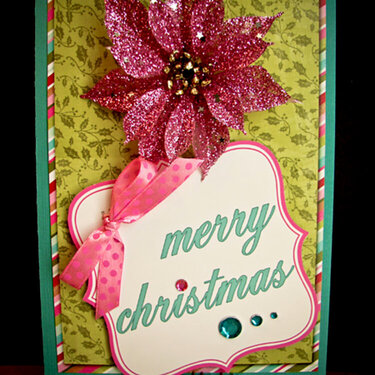 Xmas Card: Pink Poinsettia