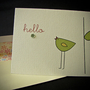 HELLO Card (Tall Bird)