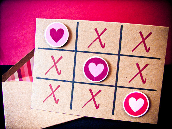 Valentine&#039;s Day Tic-Tac-Toe Card