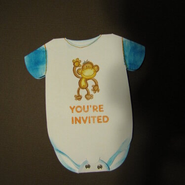 monkey theme baby shower invite