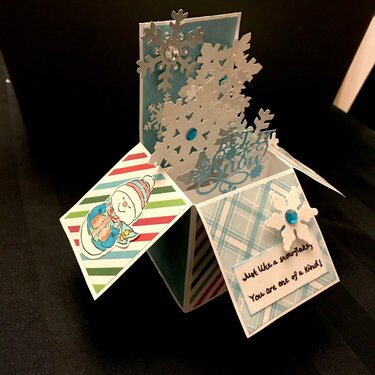 Snowflake box card