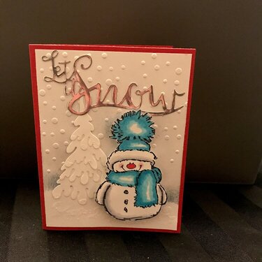 Let it snow snowman card