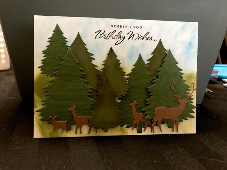 Deer bday card