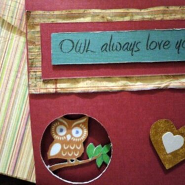 OWL Always Love You Handmade Card (w/ matching envelope)
