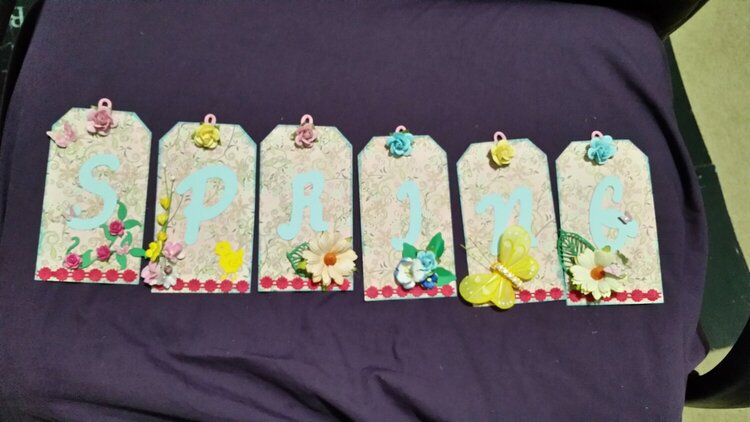 Spring tags for blocks