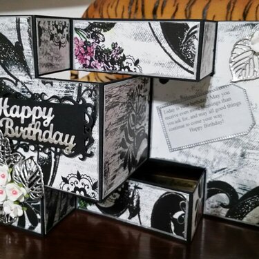 Tried fold shutter Birthday Card