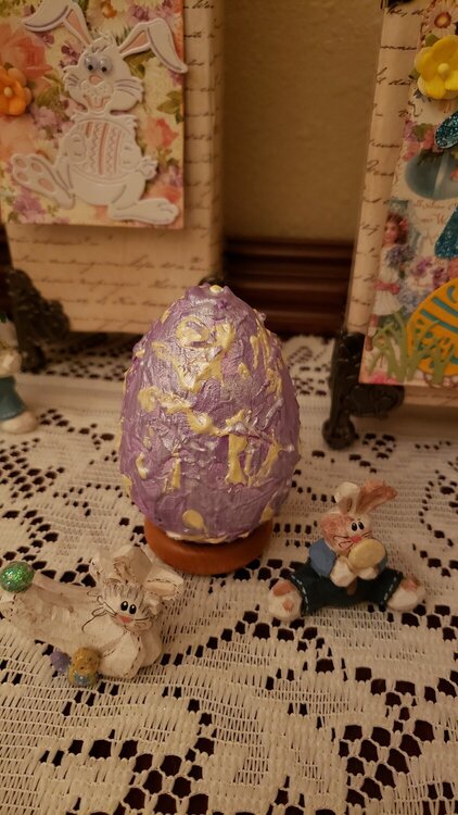 Purple and Yellow Easter Egg