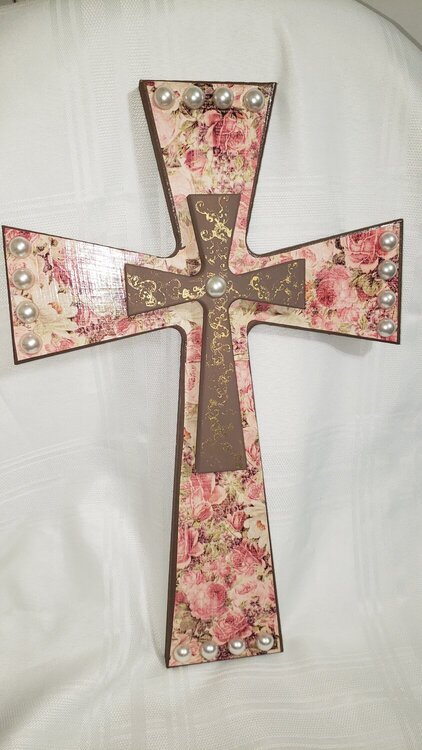 Pink and Brown Cross