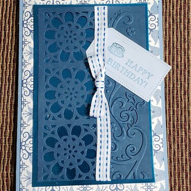 Blue  Birthday Card