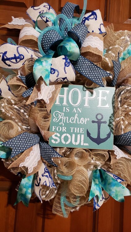 Hope is an Anchor Wreath