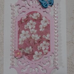 Pink and white Card