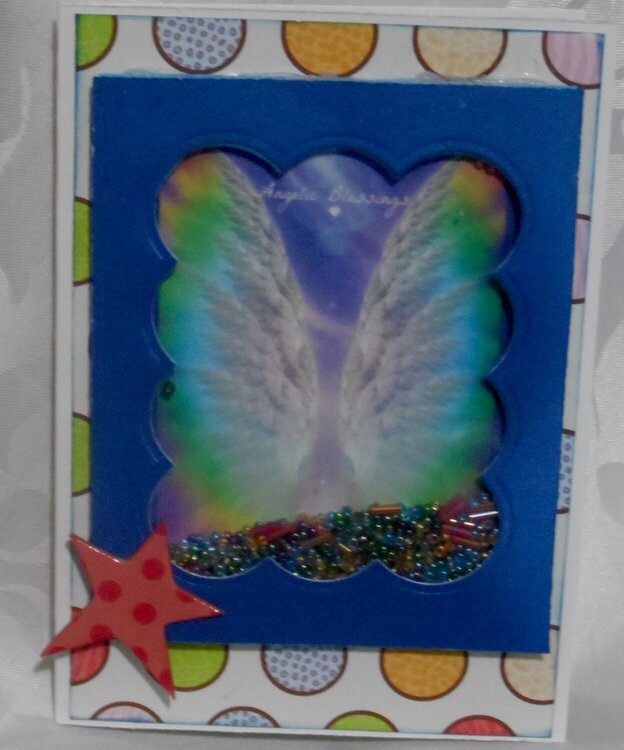 Angel Blessings Shaker Card