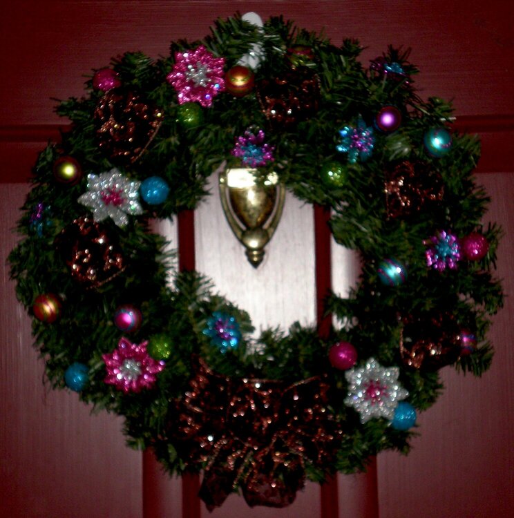 Christmas Wreath (on front door of house)