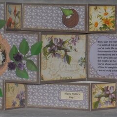 Purple Tir-Fold Mother's Day Card