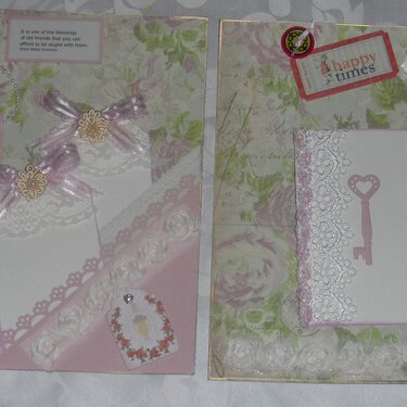 Shabby Chic Smash Book Page for Martica's Swap